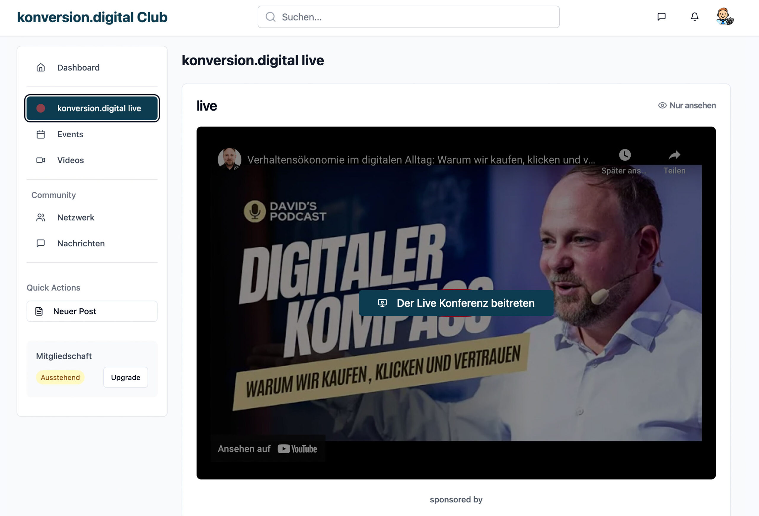 Live-Konferenz Dashboard